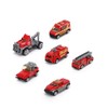 6Pcs/Set 1/64 Mini Fire Rescue Truck Police Car Toy Kids
