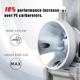 NIBBI PWK32 Carburetor,Motorcycle Carb fit for 300cc-350cc ATV Go Kart Dirt Pit Bike Mini bike Scooters SSR APOLLO