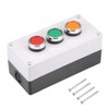 uxcell Push Button Switch Box Momentary NO NC Red Green