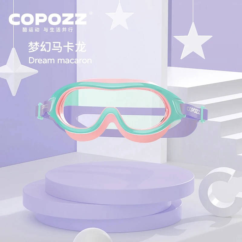 COPOZZ Kids Anti-Fog Swim Goggles – Big Frame Wide View