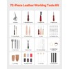 VEVOR Leather Working Tools Kit, 72 PCS with Portable Leather
