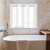YISURE Plastic Frosted PEVA Bathroom Window Curtain, No Hook Needed