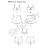 Simplicity Miss Vintage Brassiere and Panties Sewing Pattern, Paper, White,