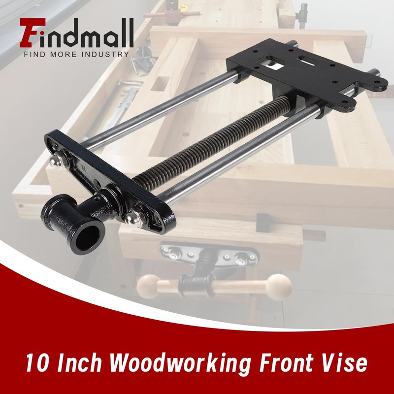findmall 10 Inch Woodworking Front Vise Cast Iron for Making