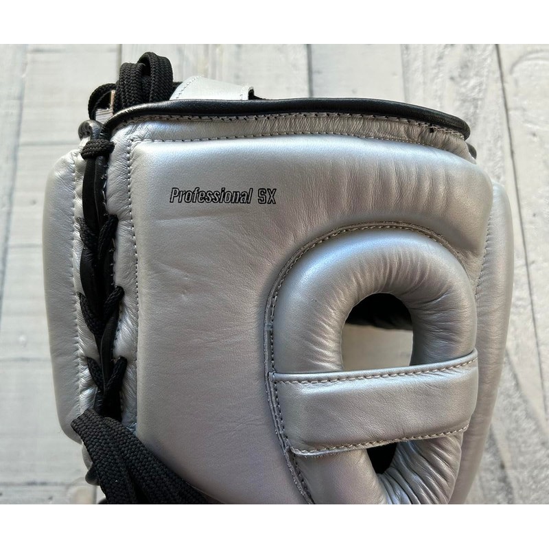 PRIZE RING "Professional SX" Lightweight Headgear, Grey Silver/Black (L)