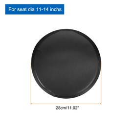 sourcing map Round Bar Stool Covers, 2 Pack Round Seat Cover Dia.11-14", PU Non-Slip Circle Stool Cover for Chairs Stool Slipcovers, Black