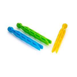 HOMESHOPA Plastic Dolly Pegs For Washing Line, Pack of 24 Heavy Duty Clothes Pegs, Strong and Reusable Plastic Indoor and Outdoor Laundry Clothespin for Crafting Hanging Decorations, Multi-Colour