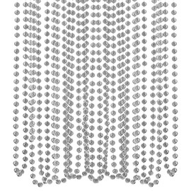 Christmas Luxury 10 Metre Bead Chain Garland Decoration Xmas Tree Hanging Ornaments (Silver Bead Garland 7703)