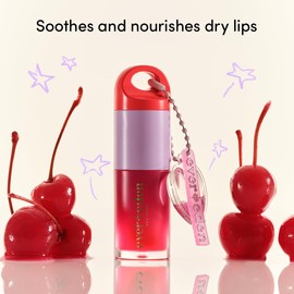 Evereden Kids Tinted Non Toxic Lip Gloss Kit: Ruby Red & Sakura Pink - Non Toxic Makeup Kit for Girls - Vegan Makeup for Kids - Hydrating Lip Gloss with Cherry, Peach, & Cranberry Oils