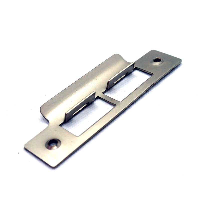 2X Long Strike Plates Brushed Satin for Mortise Latch 114mm