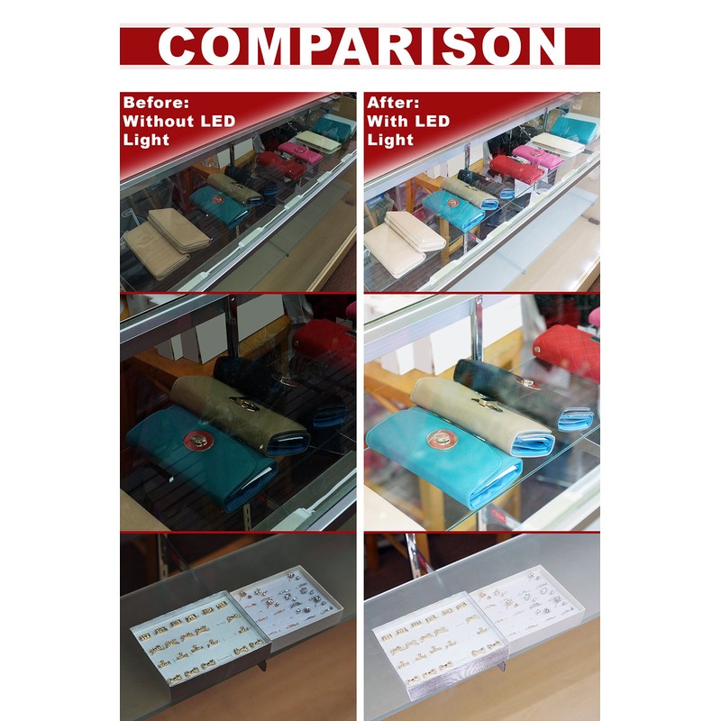 Crystal Vision Premium Pre-Installed LED Kit for Showcase, Display Case,