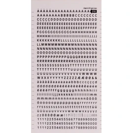 Transferable Letters and Numbers, Black