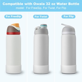 Silicone Boot for Owala Water Bottle 32 oz, Anti-Slip Protective Sleeve for FreeSip/Twist/Flip Stainless Steel Water Bottles Accessories