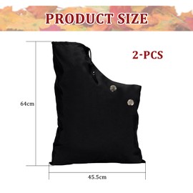 CATELL Pack of 2 leaf vacuum collection bag, leaf vacuum collection bag, adjustable replacement collection bag, leaf blower bag, universal leaf blower bag, leaf vacuum bag with zip for lawn, garden