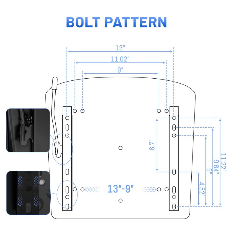 Universal Forklift Seat/Tractor Seat - Compatible with Forklifts, Tractors, Zero-Turn