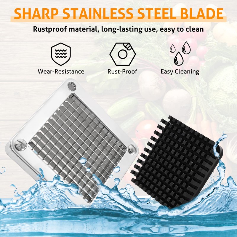 WICHEMI Dicer Blades Commercial Vegetable Chopper Dicer Blade Replacement Stainless