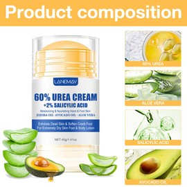 Foreverup Urea Foot Cream 60 Percent, Moisturising Foot Cream for Cracked Heels and Dry Skin, Urea Cream 60 Percent for Feet, Cracked Heel Repair Cream for Skin Care Hands & Feet (40g, 3pcs)