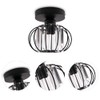 FRIXCHUR Black Modern Semi Flush Mount Ceiling Light Fixture Ceiling