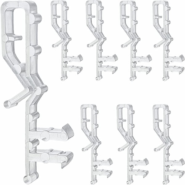 10 pcs 2-1/8 inch Hidden Channel Valance Clips for Horizontal Wood Blinds Mini Blinds Retainer Holder for The Valance with a Groove in The Back