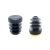 OGC (100 Pack) - 1/2 Inch OD Round Black for Plastic Plugs by Cap Cover Tube Durable Chair Glide Insert Finishing Plug
