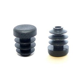OGC (100 Pack) - 1/2 Inch OD Round Black for Plastic Plugs by Cap Cover Tube Durable Chair Glide Insert Finishing Plug