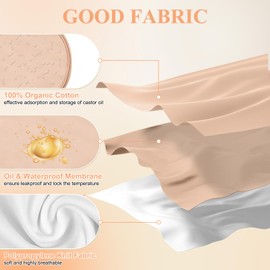 VZZNN 9 Pcs Castor Oil Pack Wrap Organic Castor Oil Pack Kit for Neck Chest Shoulder Waist Knee and Feet Reusable Adjustable Oil Leakproof Castor Oil Packs Castor Oil Wrap for Hot/Cold