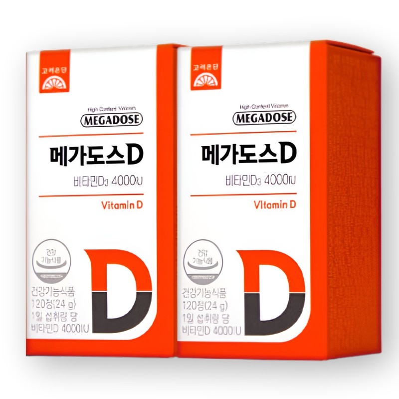 Korea Eundan Megadose D Vitamin D3 4000IU 120 tablets x