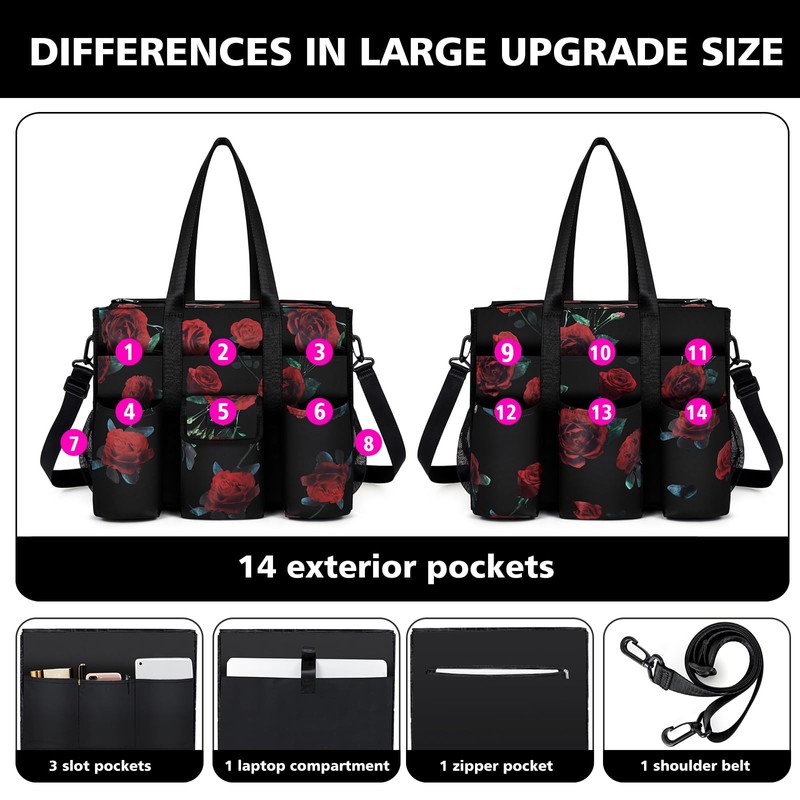 BARRGIE Utility Tote - Water Resistant Bag with 19 Exterior