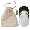 peach&life Washable and Reusable, Natural Cotton Pads, Puff, Set of