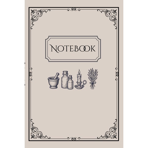 Vintage Apothecary Notebook: Lined Journal with Gothic Herb & Potion