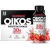 Oikos 30g Protein Shake, Strawberry, Shelf Stable, High Protein Drinks,