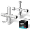 DURATECH 4 Way Sillcock Key Set, Utility Key, Multi-functional Water