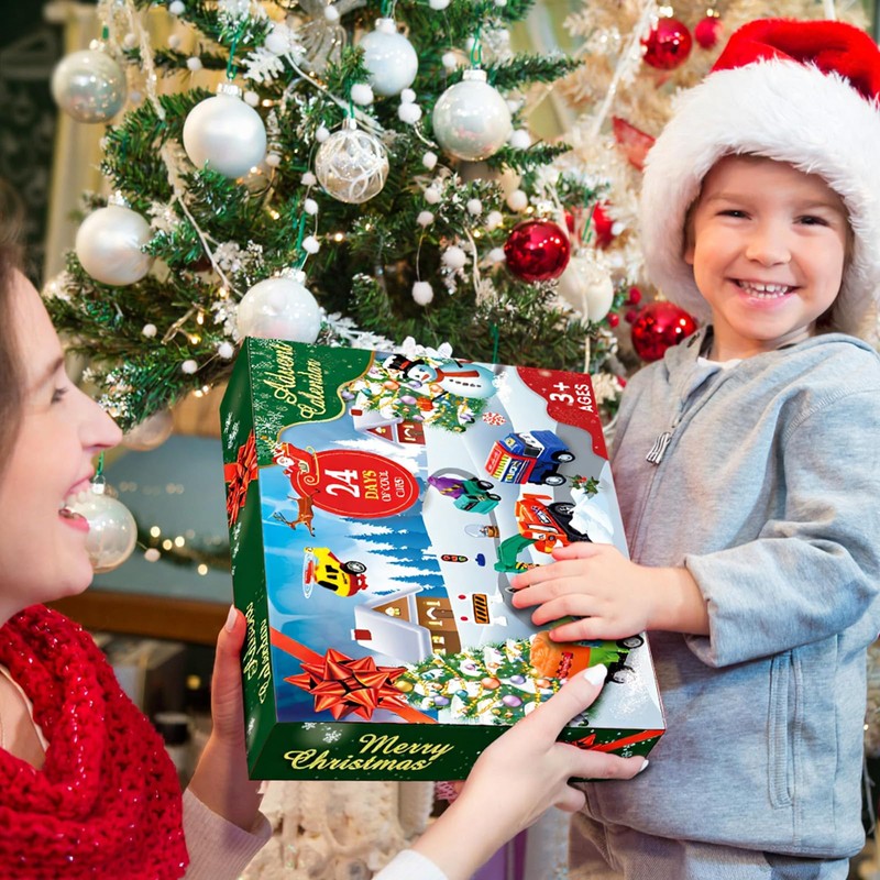 2026 Advent Calendar for Kids Boys, 24 Days Toy Cars