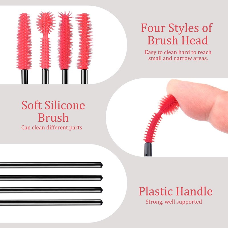MimanKu Sewing Machine Cleaning Brushes, Reusable Silicone Dense Bristles Clean