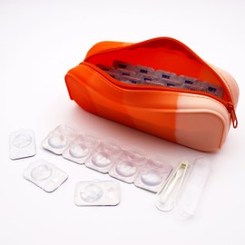 VORDRASSIL P-40 daily contact lens organizer, daily contact lens travel case, Disposable Contact Lens Dispenser, Premium Quality, Water-Resistant Silicone Case for All Brands Daily Lens.