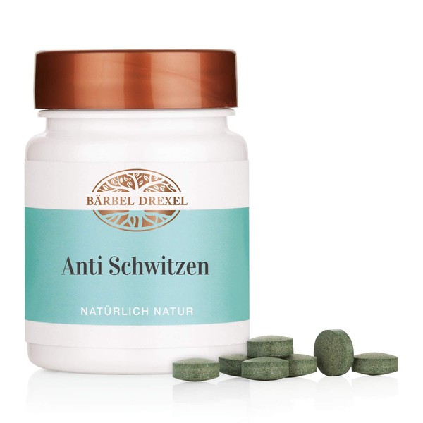 Anti Sweating Tablets - Against Sweating, Anti Odour (Pack of 90) 100% Vegan Made in Germany, Sweat Off Antiperspirant, Anti Sweat, with Sage + Alfalfa without Additives BÄRBEL DREXEL®