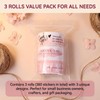 3 Rolls Pink Thank You Stickers Small Business, of 360