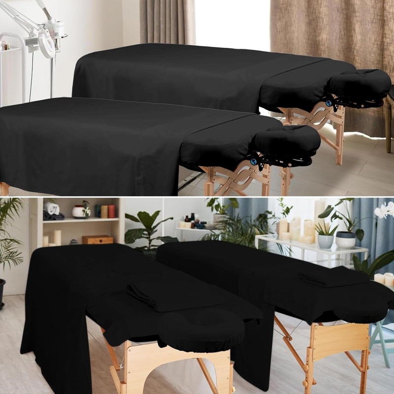 3 Piece Microfiber Massage Table Sheet Set, Beauty Massage Bed