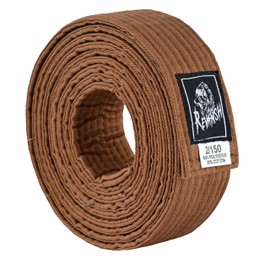 Fadi Sports Revansh Martial Arts Belt - Uniform Rank Belt for Karate, Judo, Aikido, Taekwondo - Unisex for Kids Adults (Brown, 5)