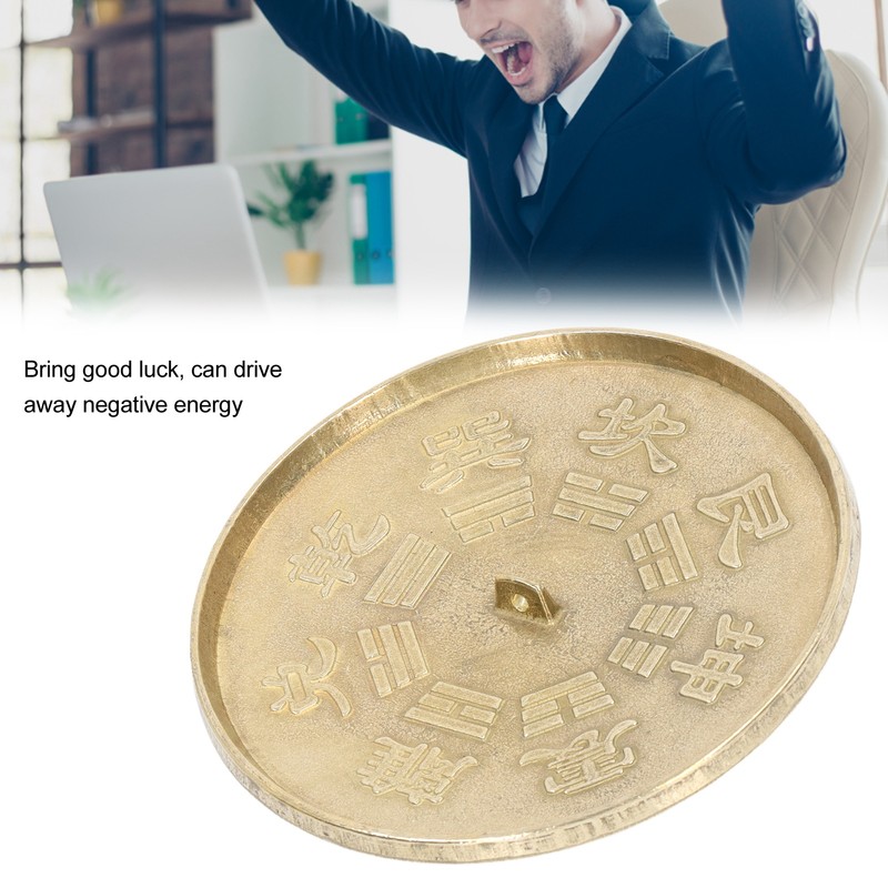 Feng Shui Brass Concave Bagua Mirror Good Luck Anti Rust