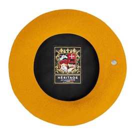 Laulhere Authentique Traditional French Wool Beret, Curcuma (Gold)