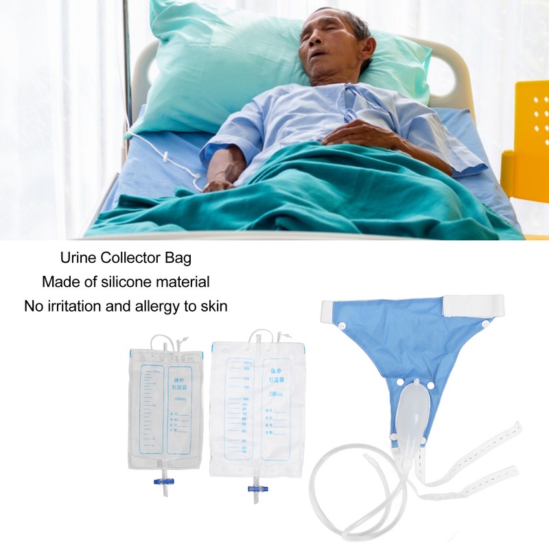 Urine Collector Bag Safe Breathable 1000ml 2000ml Large Capacity Silicone