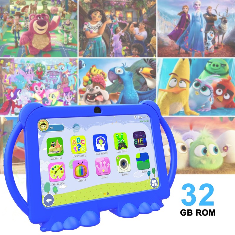 HOTTABLET Kids Tablet 7 inch Android 12, 4GB RAM 32GB