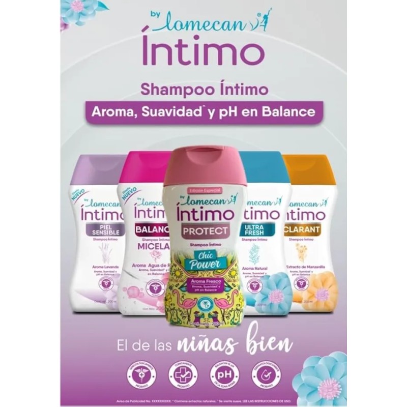 Shampoo Lomecan Intimo Protect Botella 1 Piezas 200ml