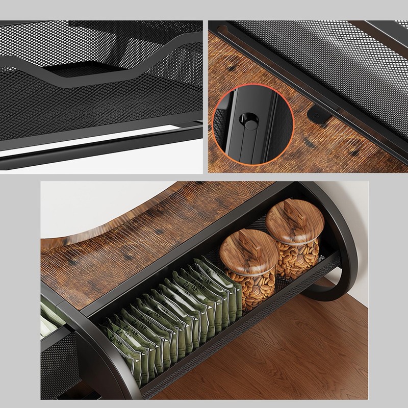 SANRETAHO Coffee Pod Holder, K Cup Storage Rack & Countertop