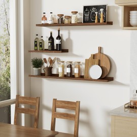 Picture Ledge Shelf, Floating Shelves, 48 Inches Long Large Nursery Book Shelves for Nursery Storage, Bookshelf Wall Mounted for Living Room Bedroom Decor Books Photo Frames