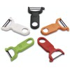 Kuhn Rikon Original Swiss Translucent Peeler Set, 4-Inch, Red/Green/Yellow