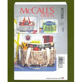 McCalls NEW Craft Tote Bags Sewing Pattern with Optional Drawstring Cover~McCalls 7265