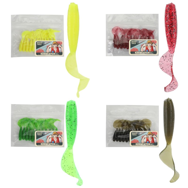 Keencatch 5cm(2") Soft Plastic Baits, Worm Grub Bream Fishing Lures