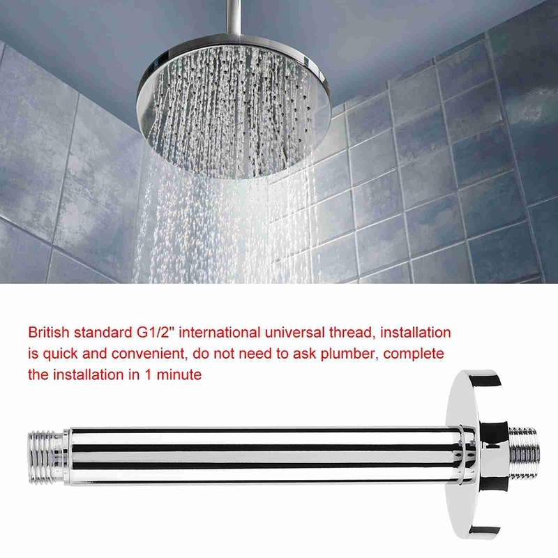 Shower Arm Wall Mounted Stainless Steel Top Round Shower Extension